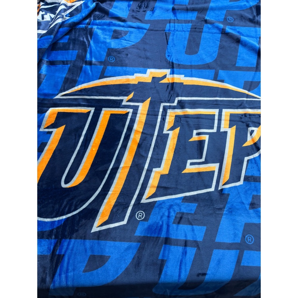 UTEP Miners NCAA Pegasus Sports Ultra Soft Double Sided Blanket 60x70 Blue